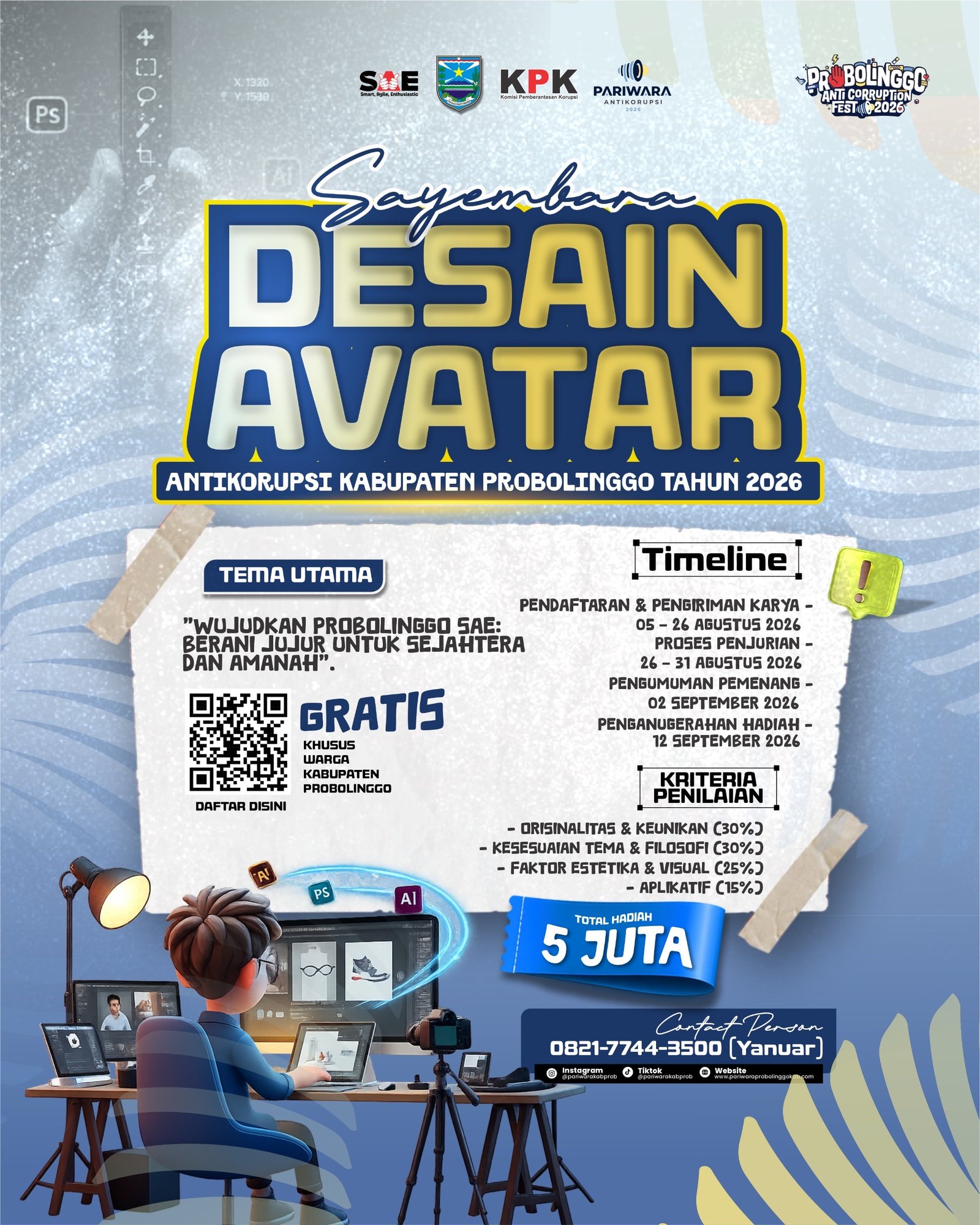 Lomba Desain Avatar Antikorupsi
